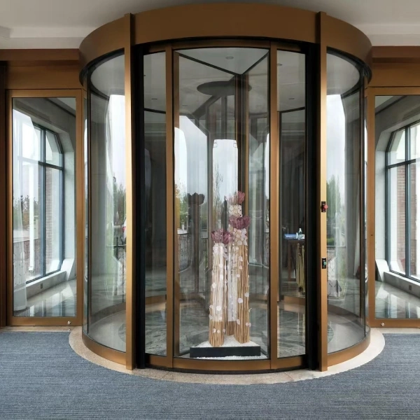 2-Wing Automatic Revolving Door for A Boutique Hotel in Yantai 
